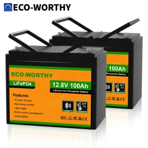 ECO-WORTHY 2pack 12V 100AH Lithium Battery