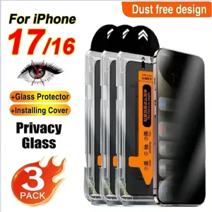 3PCS Dust Free Installation Screen Protector For iPhone