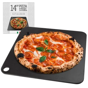 Pizza Oven Steel Plate 14 x 14 x 0.25 in, Black