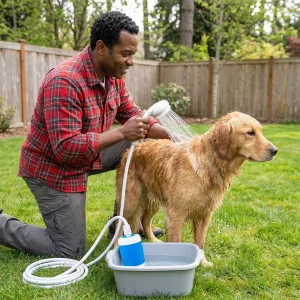 Outdoor Shower Kit Built-in 4000mAh Rechargeable Battery