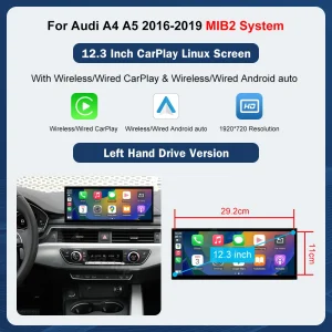 12.3inch Multimedia Display Touch Screen For Audi