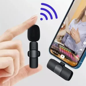 Mini Portable Wireless Lavalier Microphone for Live Broadcast