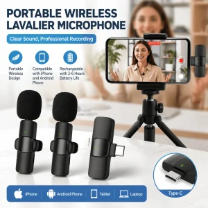 Portable Wireless Lavalier Microphone Professional