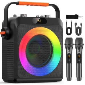 2 Wireless Microphones T19-T Karaoke Machine
