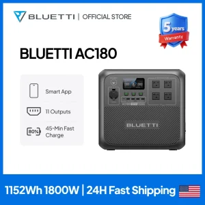 BLUETTI AC180 1152Wh 1800W Portable Power Station