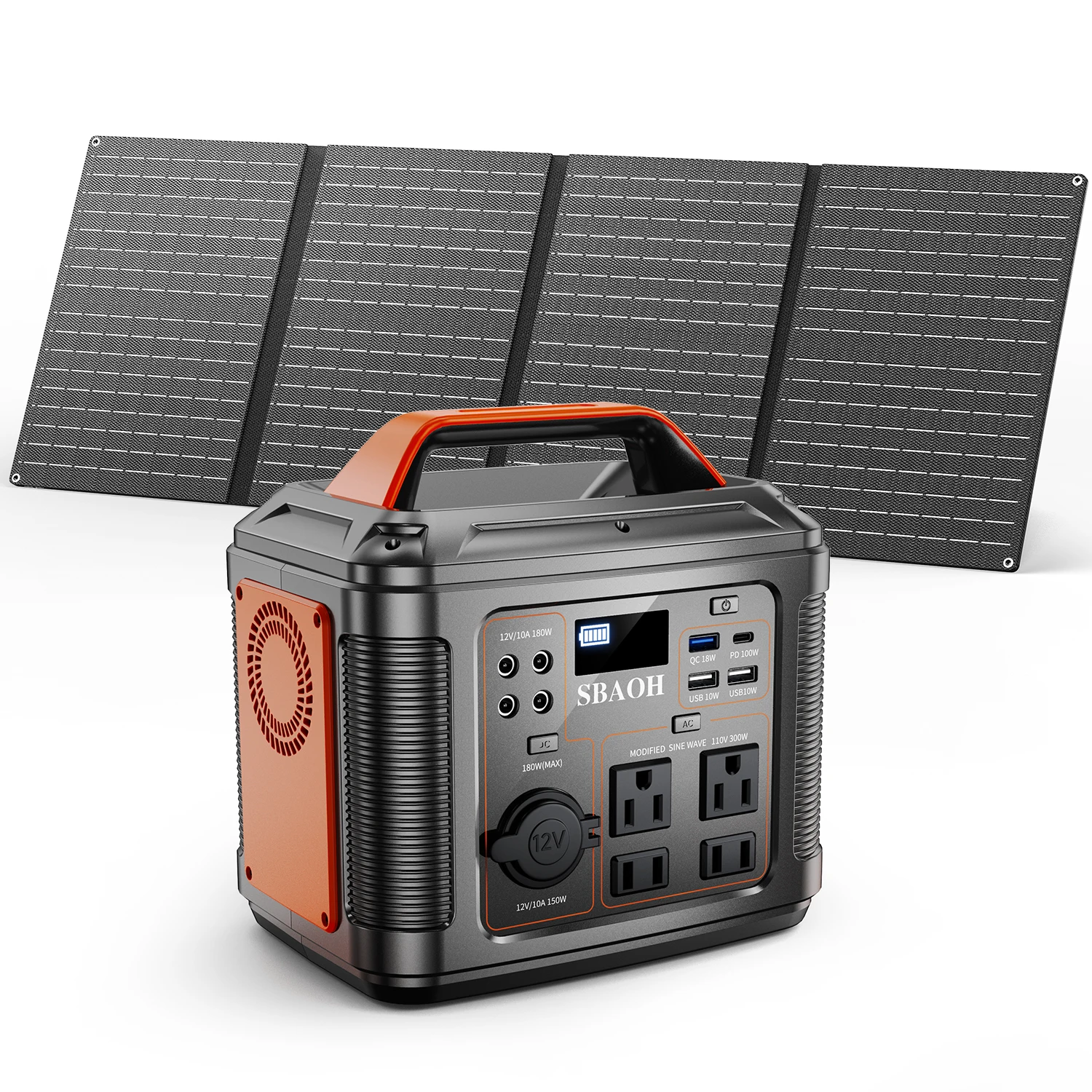 300W Portable Power Station, 80000mAh Camping Solar Generator - Image 7