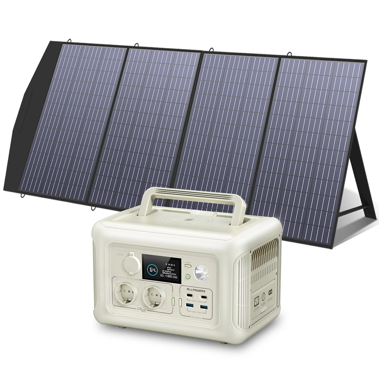 ALLPOWERS Solar Panel kit 100W 140W 200W Portable Solar Charger - Image 2