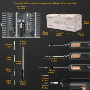 180 in 1 Precision Manual  Multifunctional Screwdriver Set Magnetic - Thumbnail Image 4