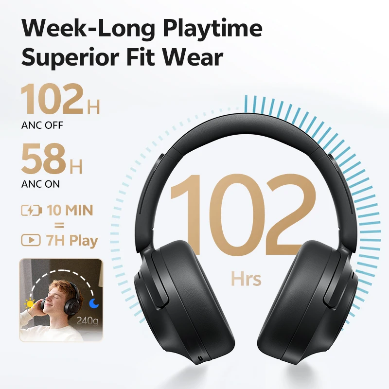 QCY H3S Over Ear Headphone - Image 6